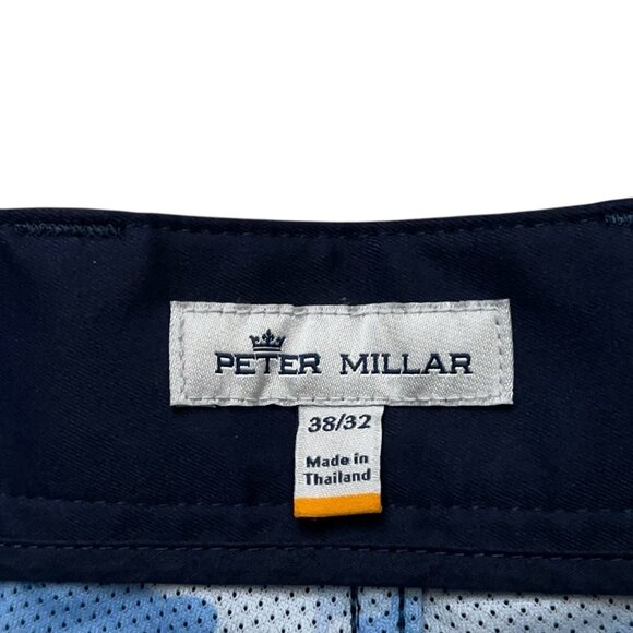 Peter Millar Pants Mens 38x32 (Fits 38x29) eb66 Performance 5-Pockets Golf Blue - Picture 5 of 7
